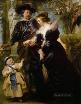 ルーベンスの妻ヘレナ・フルメントと息子ピーター・パウル・バロック ピーター・パウル・ルーベンス Oil Paintings